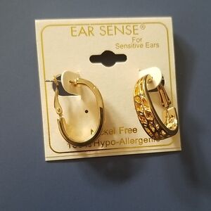 Gold-Tone Hoop Earrings Hypo Allergenic